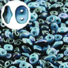 Superduo Duets 10 grams Black/White Blue Lustre 03849 14464