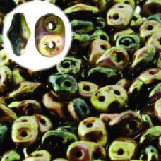 Superduo Duets 10 grams Black/White Bronze Lustre 03849 15695