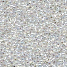10 grams Size 8 Miyuki Seed Beads Silver Lined Crystal AB 1001