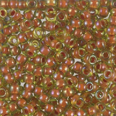 10 grams Size 8 Miyuki Seed Beads Salmon Ld Peridot Lustre 345