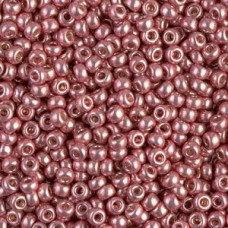 10 grams Size 8 Miyuki Seed Beads Duracoat Galv Dark Coral 4209