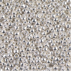 5 grams Size 8 Miyuki Seed Beads Sterling Silver Plated 961