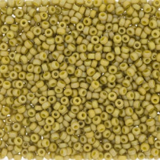10 grams Size 8 Miyuki Seed Beads Fr Op Glz Rbow Pistachio 4693