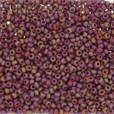 10 grams Size 8 Miyuki Seed Beads Fr Op Glz Rbow Dark Red 4696
