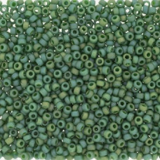10 grams Size 8 Miyuki Seed Beads Fr Op Glazed Rbow Green 4699