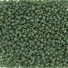 10 grams Size 8 Miyuki Seed Beads Fr Op Glz Rbow Shamrock 4700