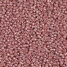 10 grams Size 15 Miyuki Seed Beads Duracoat Galv Dk Coral 94209