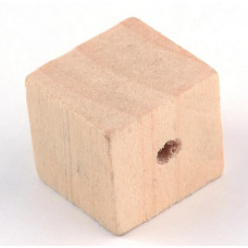 15mm unvarnished wooden cube
