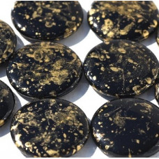 2 pack 14mm Extra Low Cabochon Ancient Gold Splash 23980 45711