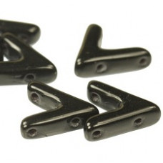 10 Pack Czech AVA Beads Jet 23980