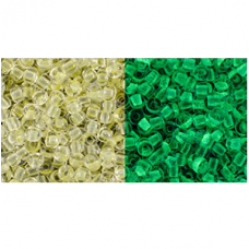 10g TOHO size 11 Yellow/Bright Green TR-11-2721
