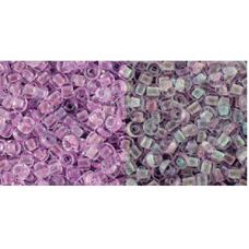 10g TOHO size 11 Dark Pink/Green Pink TR-11-2724