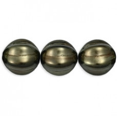 8 pack 14mm Czech Glass Melons ColorTrends Carbon P17168