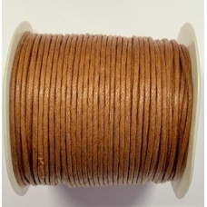 2mm waxed Cotton Cord in brown. Price per metre