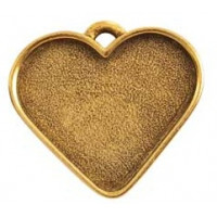32x27mm .24K Gold Plated Nunn Design Heart Bezel