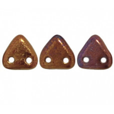 CzechMates Triangles 10g Bronze Lustred Iris Opaque Red R14415