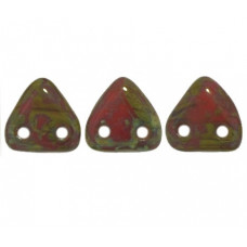 CzechMates Triangles 10 grams Opaque Red Picasso T9320