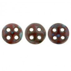 CzechMates QuadraLentils 10g Opaque Red Picasso T9320