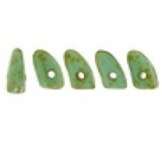 10g CzechMate Prongs Opaque Turquoise Picasso T6313