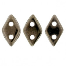 10g CzechMates 2 Hole Diamonds Dark Bronze 14415