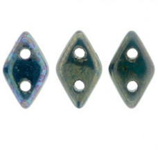 10g CzechMates 2 Hole Diamonds Oxidised Bronze 15765