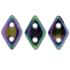 10g CzechMates 2 Hole Diamonds Iris Purple 21495