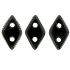 10g CzechMates 2 Hole Diamonds Jet 2398