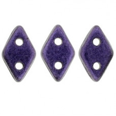 10g CzechMates 2 Hole Diamonds Metallic Suede - Purple 79021