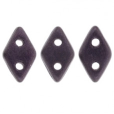 10g CzechMates 2 Hole Diamonds Metallic Suede - Dark Plum 79083