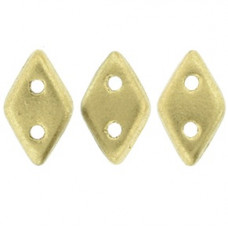 10g CzechMates 2 Hole Diamonds Matte Metallic Flax K0171
