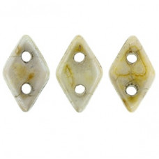 10g CzechMates 2 Hole Diamonds Ultra Lustre Opaque Green P65455