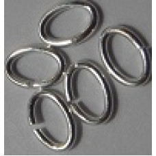 5mm Oval Sterling Silver Jump Rings 10 pack