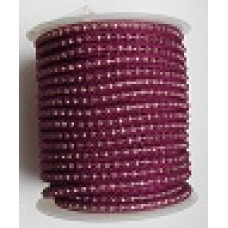 Burgundy wire over 2mm Silver Plated bead chain Price per 10cm