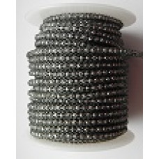 Hematite wire over 2mm Silver Plated bead chain Price per 10cm
