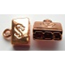 Triple Strand red brass end caps.Sold per pair