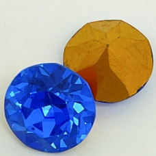 48 12mm Dentelle Sapphire Gold Foiled