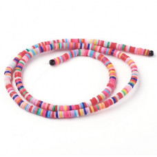 6mm Polymer Heishi Beads Bright Mix