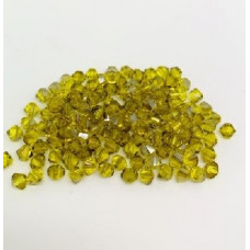 50 pack 4mm 5328 Swarovski Bicone Citrine Satin