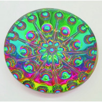 25mm Engraved Glass Rosette Crystal Electra 25mm Engraved Glass Rosette Crystal Electra