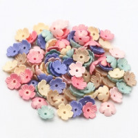 10 pack 10mm Multicoloured Acrylic Flowers