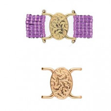 Cymbal Elements Vouves Delica Connector Rose Gold Plate