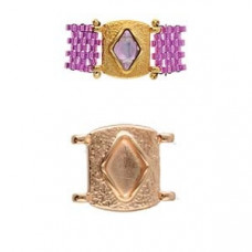 Cymbal Elements Sfakaki Delica Connector Rose Gold Plate