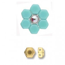 Cymbal Elements Kanakari Honeycomb Bead Sub 24K Gold Plate 2 pk