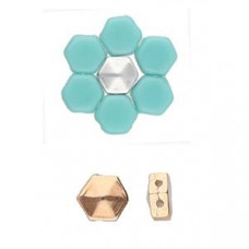 Cymbal Elements Galini Honeycomb Bead Sub Rose Gold Plate 2 pack