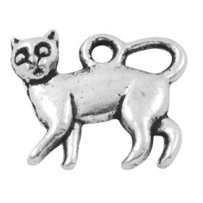 15mm Antique Silver Cat Lead and Nickel Free