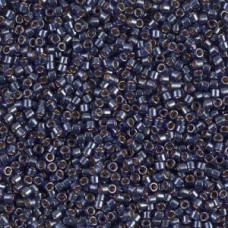 5 grams Size 11 Miyuki Delica Lined Dark Blue Lustre DB278