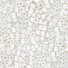 5 grams Size 11 Miyuki Delica Frosted Silver Plate DB551F