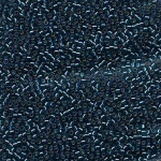 5 grams Size 11 Miyuki Delica Silver Lined Blue Zircon DB608