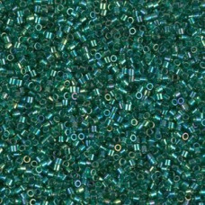 5 grams Size 15 Miyuki Delica Transparent Emerald AB DBS175