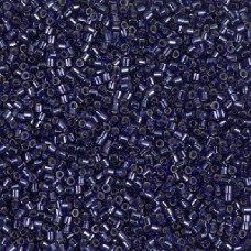 5 grams Size 15 Miyuki Delica Silver Lined Mont Sapphire DBS183